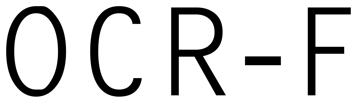 OCR-F font preview