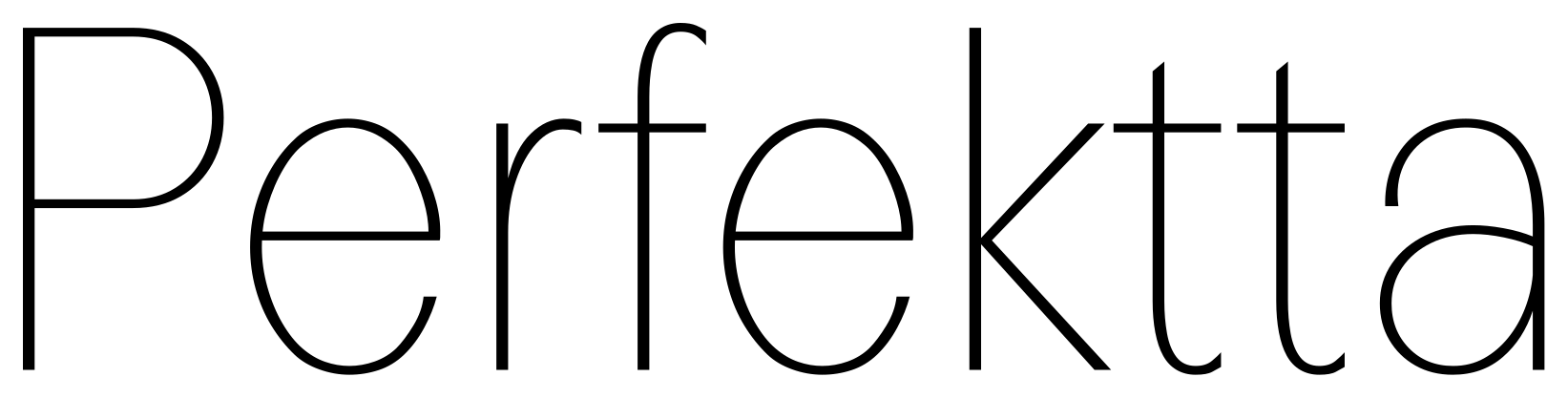 Perfektta font preview