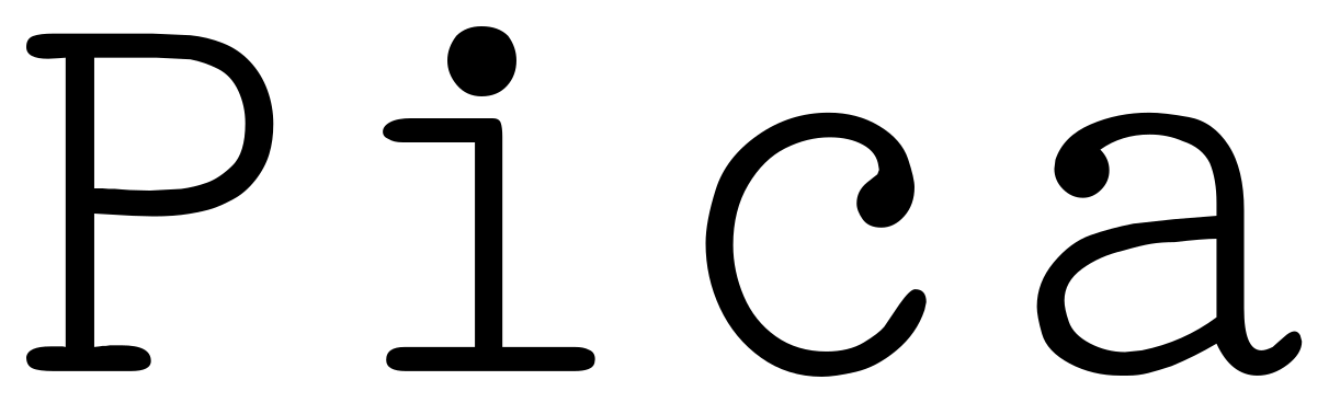 Pica font preview