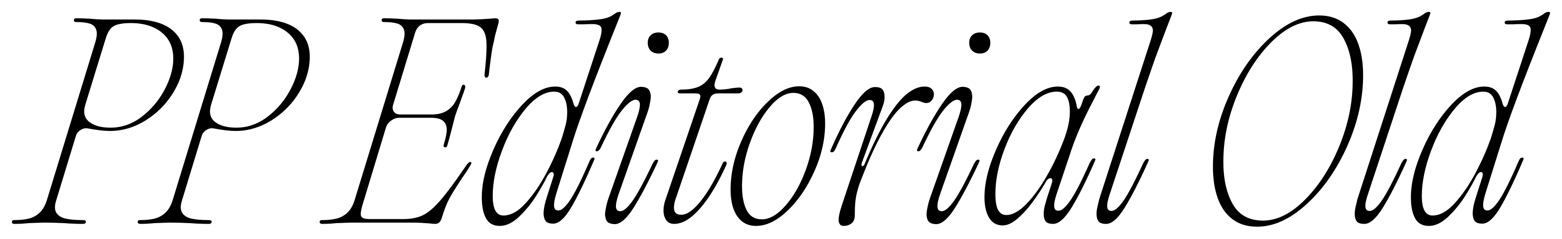 PP Editorial Old font