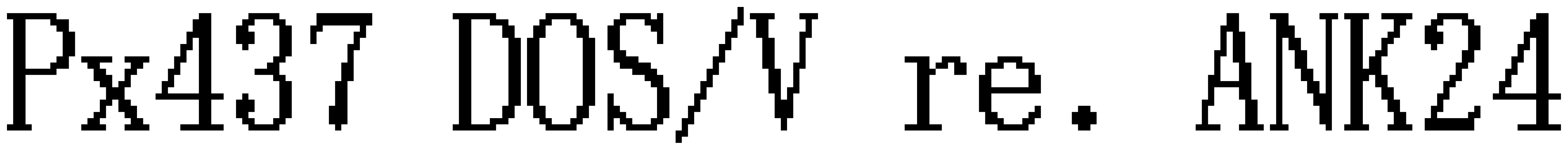 Px437 DOS/V re. ANK24 font preview