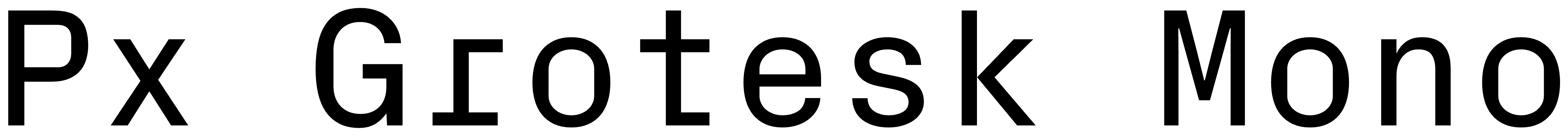 Px Grotesk Mono font preview