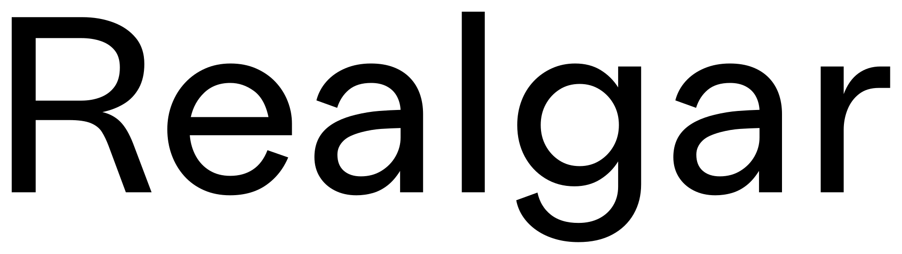 Realgar font preview