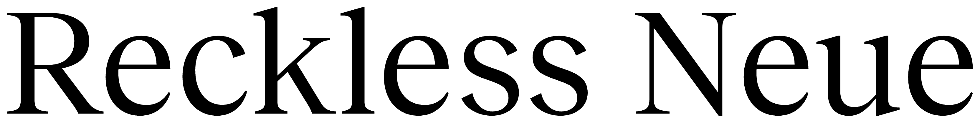 Reckless Neue font