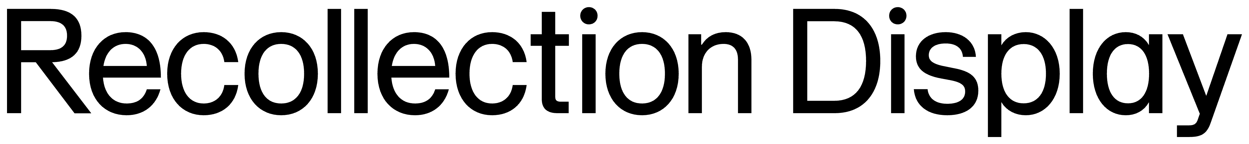 Recollection Display font preview