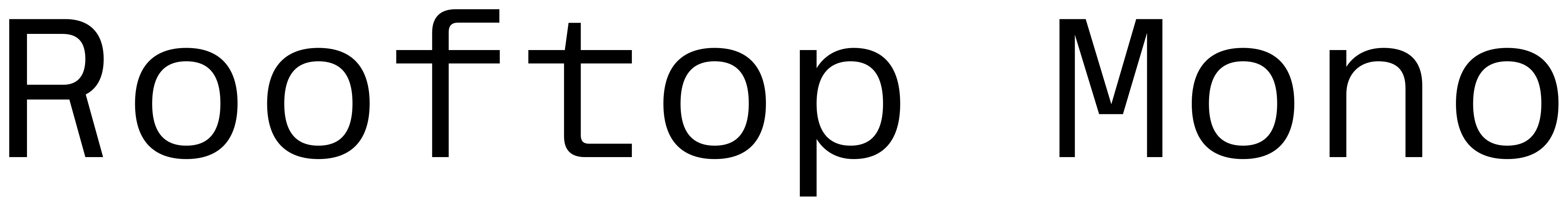 Rooftop Mono font preview