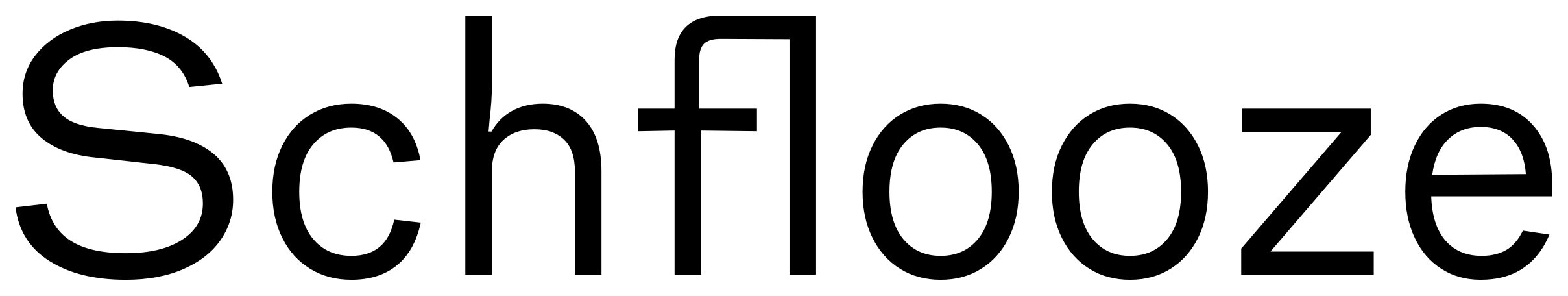 Schflooze font preview