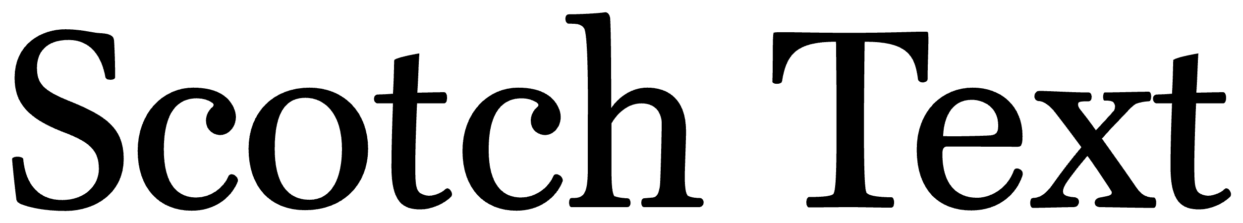 Scotch Text font preview