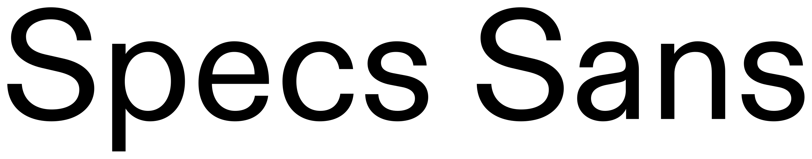 Specs Sans font preview