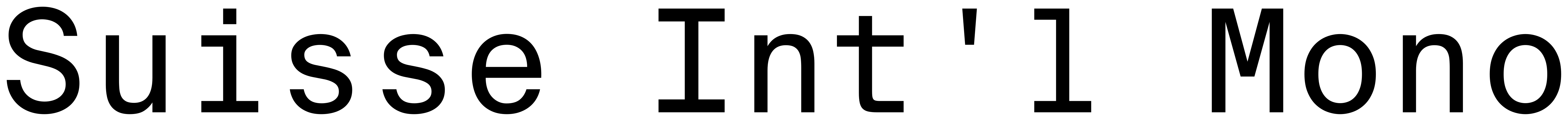 Suisse Int'l Mono font preview
