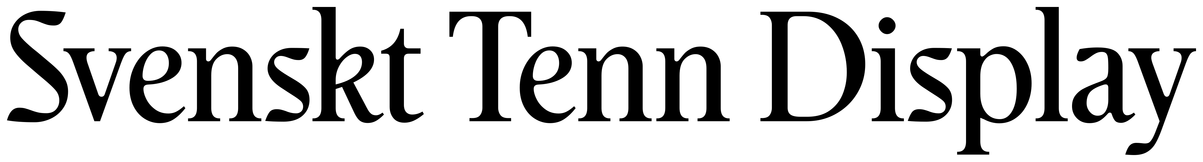 Svenskt Tenn Display font preview