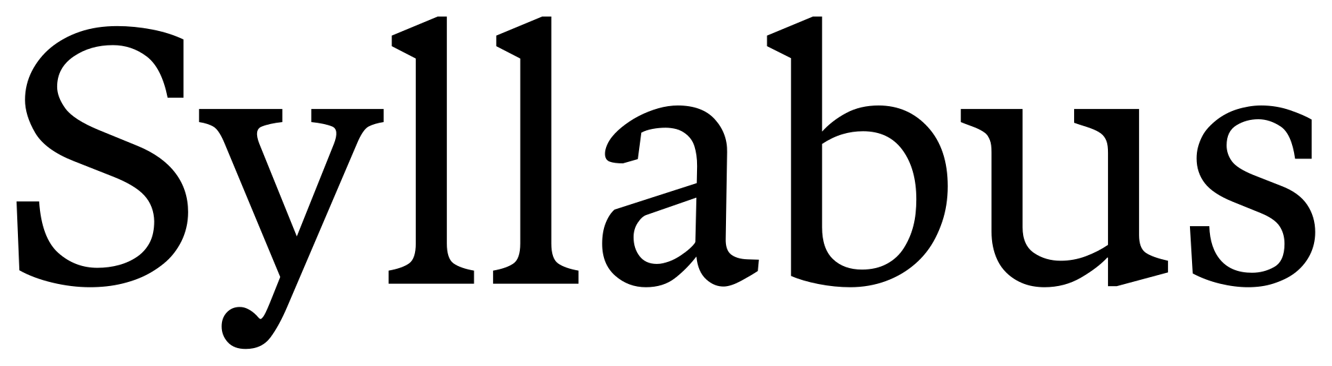 Syllabus font