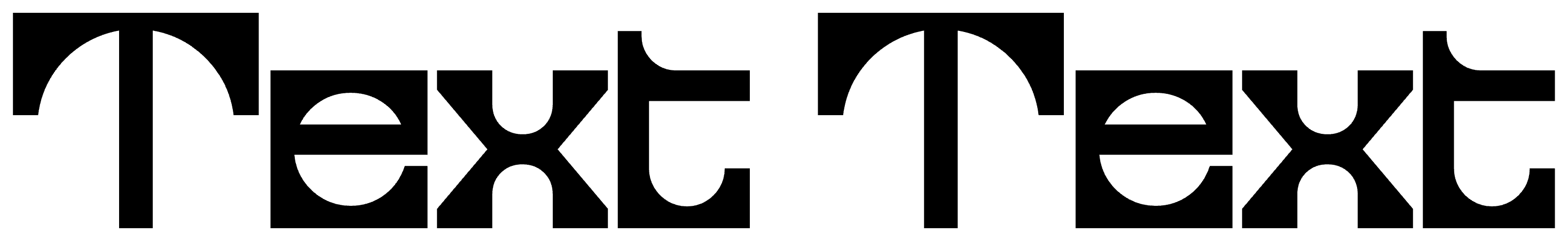 Text Text font preview