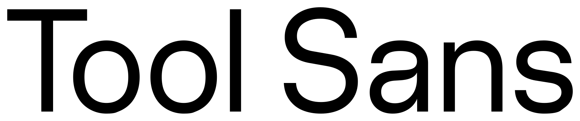 Tool Sans font preview
