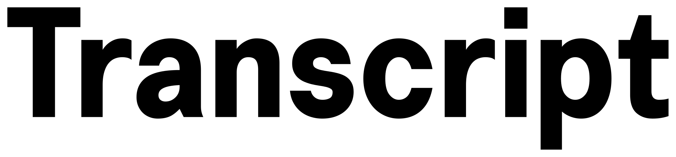 Transcript font preview