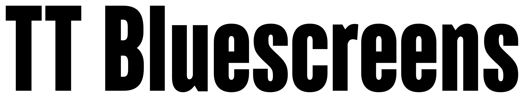 TT Bluescreens font