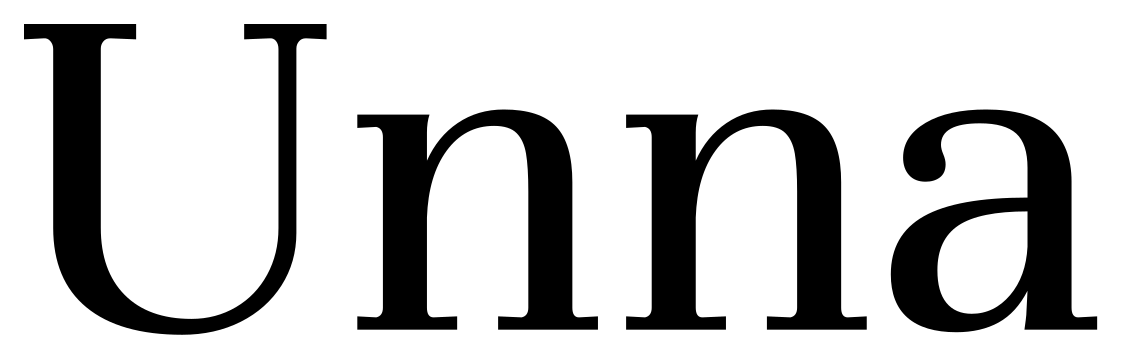 Unna font preview