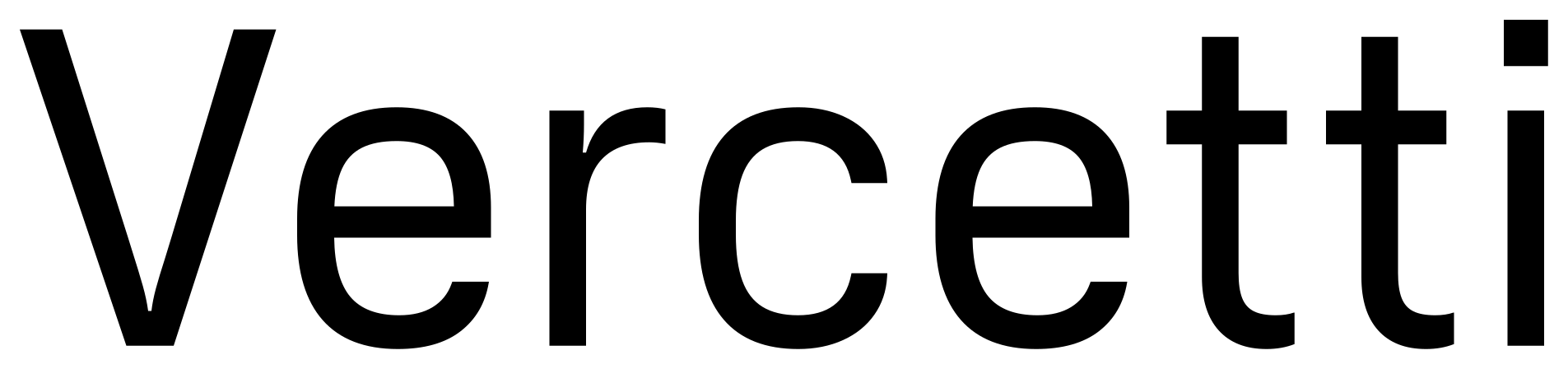 Vercetti font preview