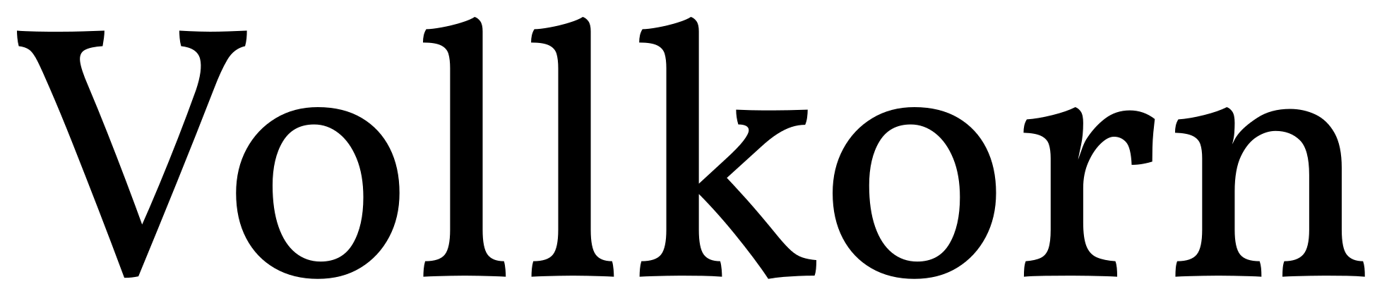 Vollkorn font