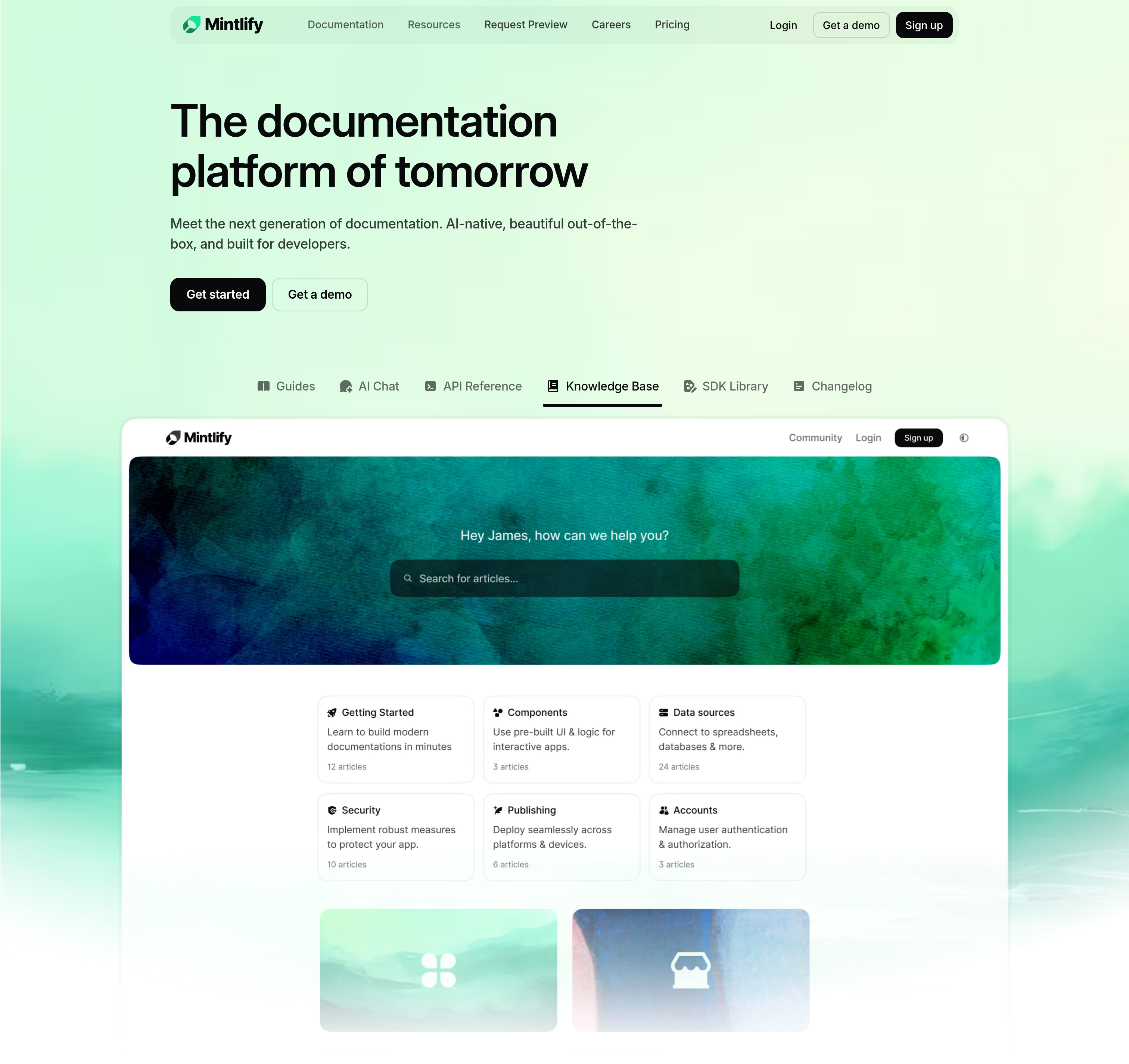 Mintlify Hero design