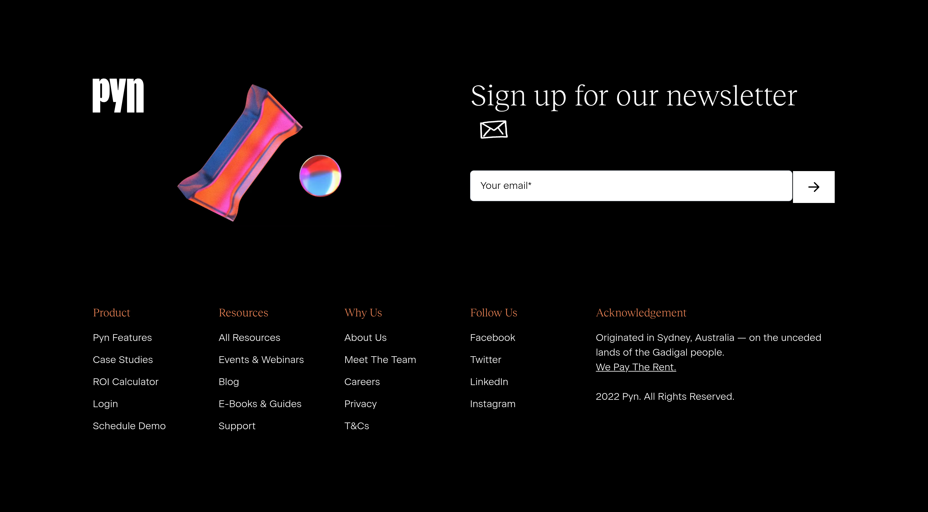 Pyn Footer design