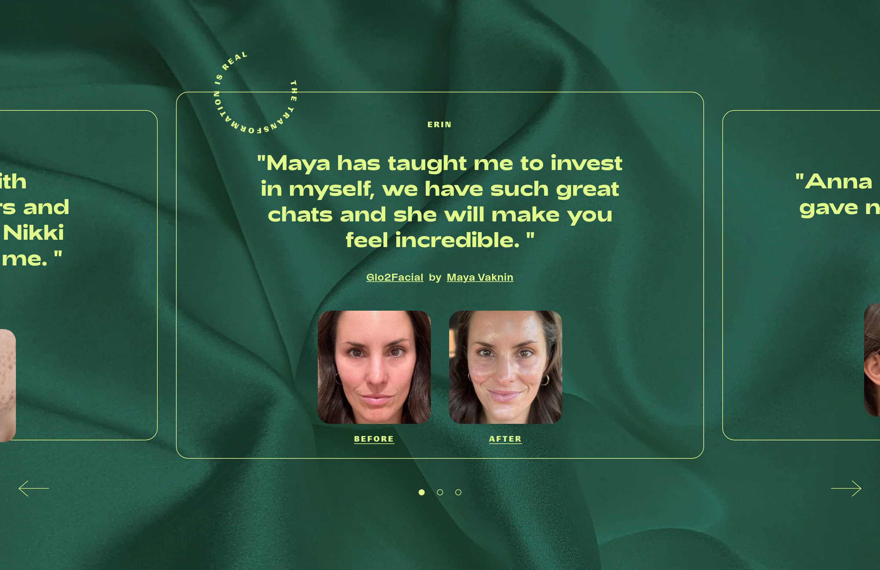 SpaDerma Testimonial design