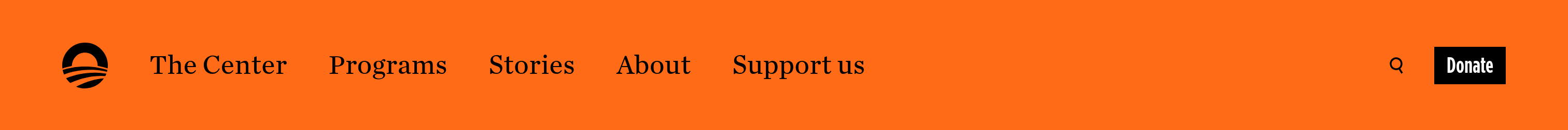 Obama Foundation Header design