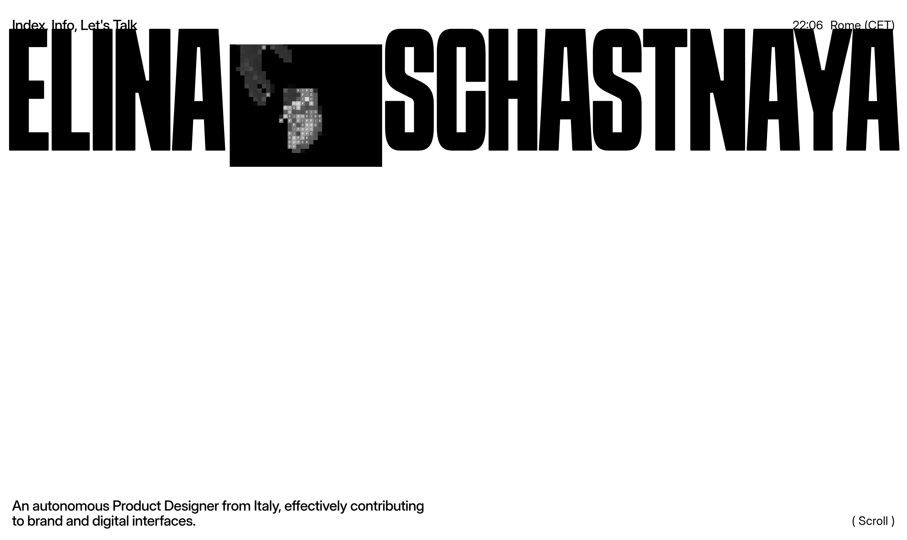 Elina Schastnaya Hero design