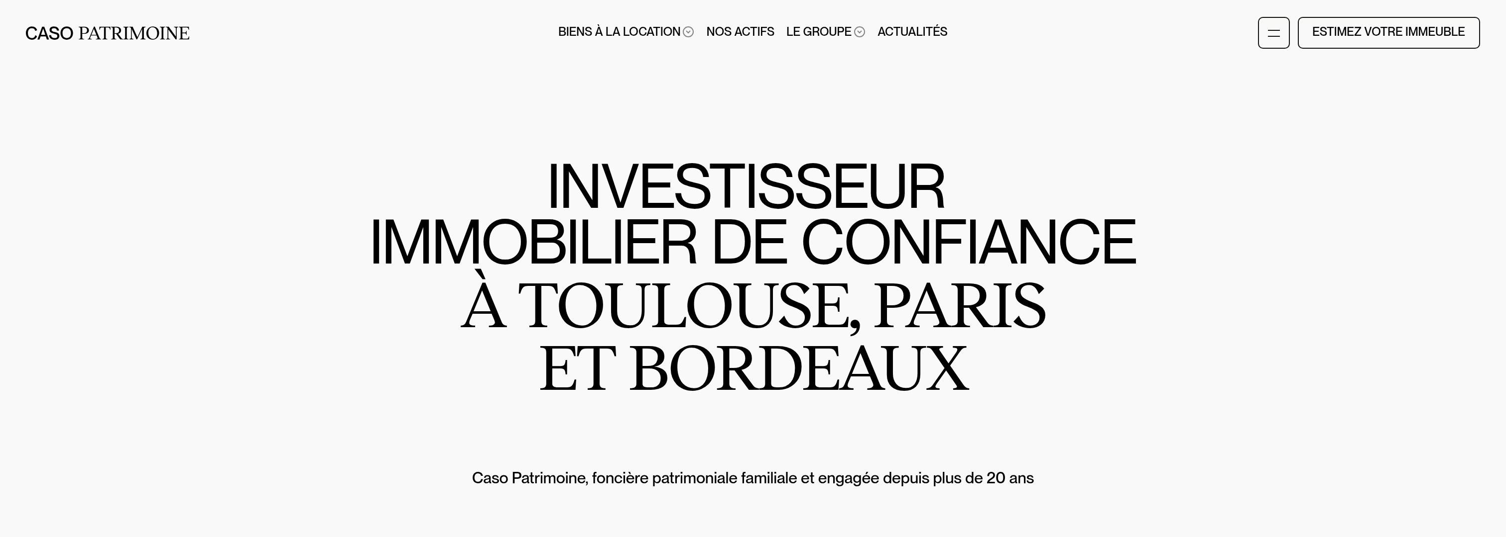 Caso Patrimoine Hero design