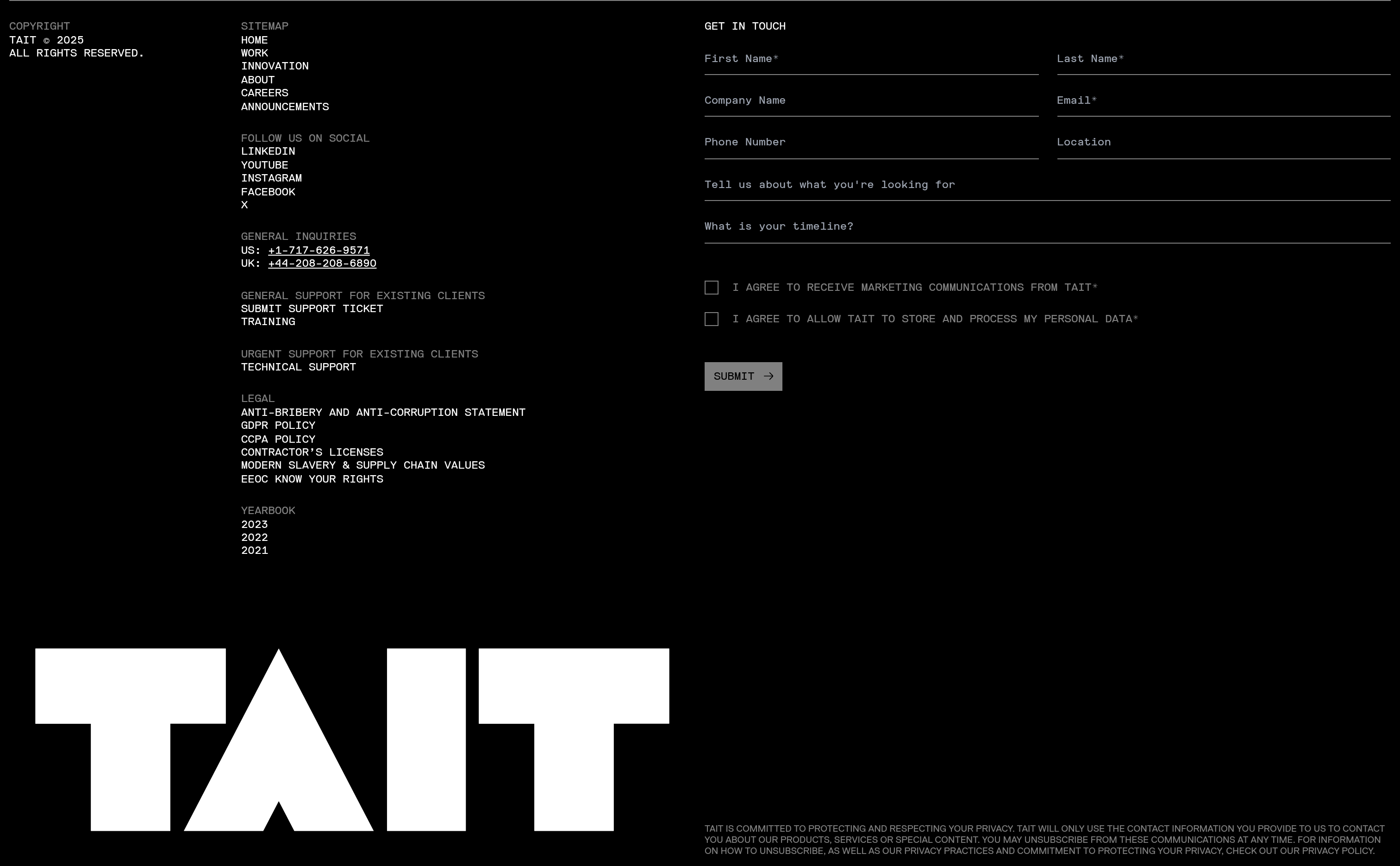 TAIT Contact design