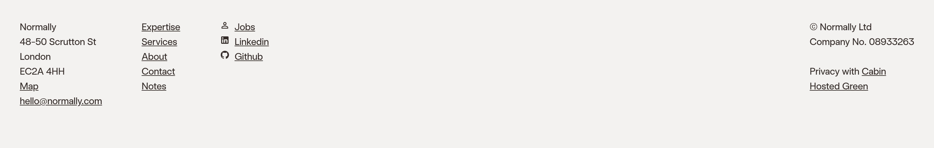 Normally Footer design