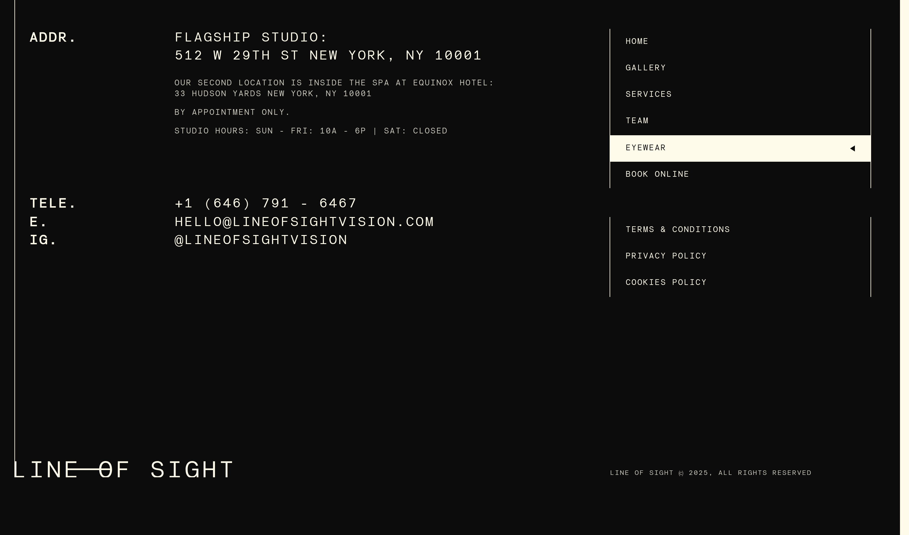 Line of sight Footer design