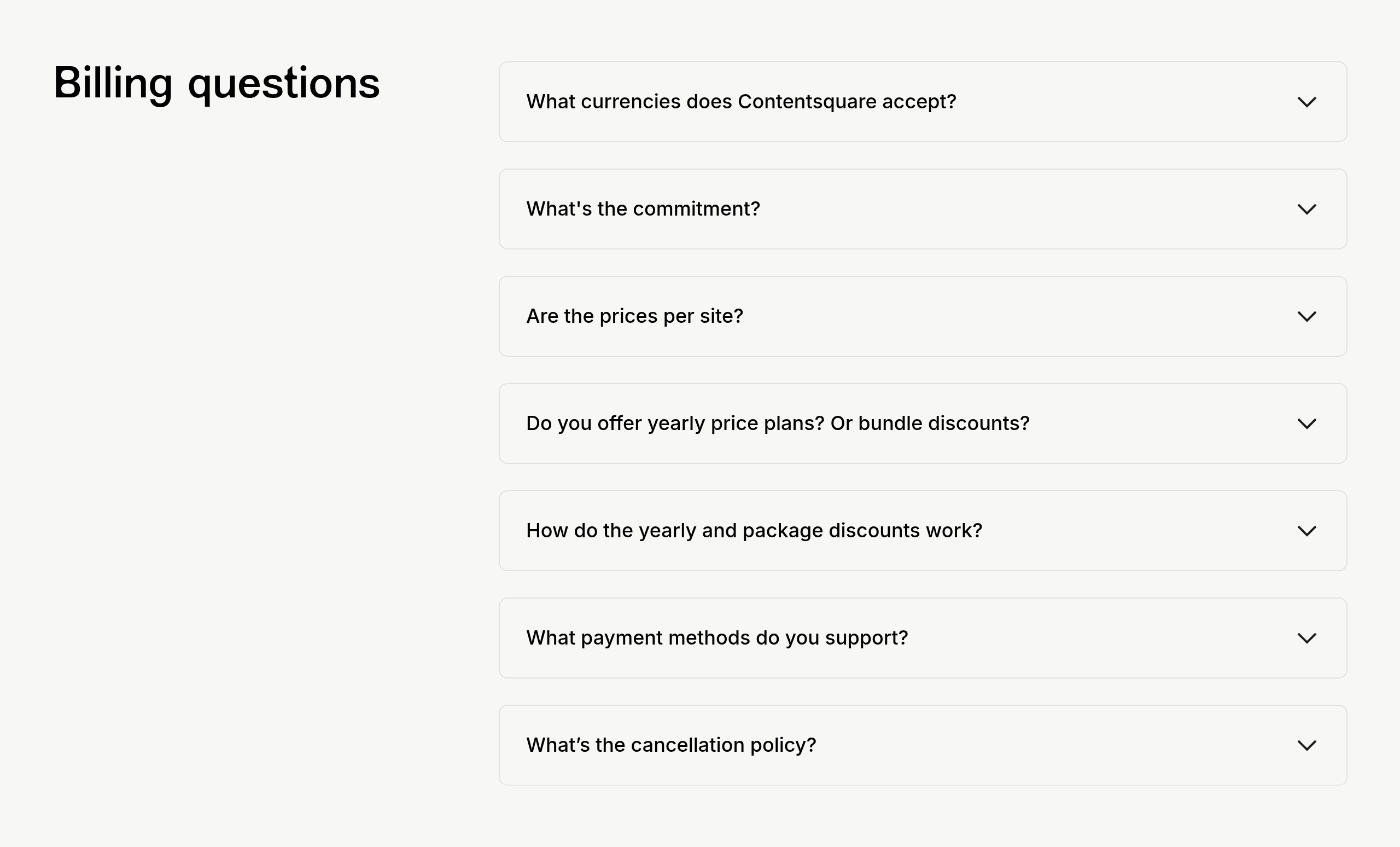 Contentsquare FAQ design