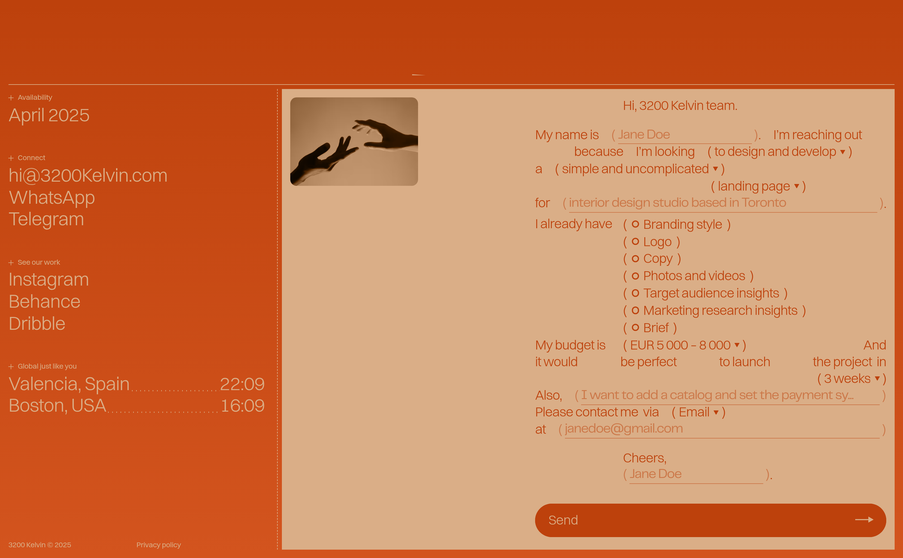 3200 Kelvin Contact design