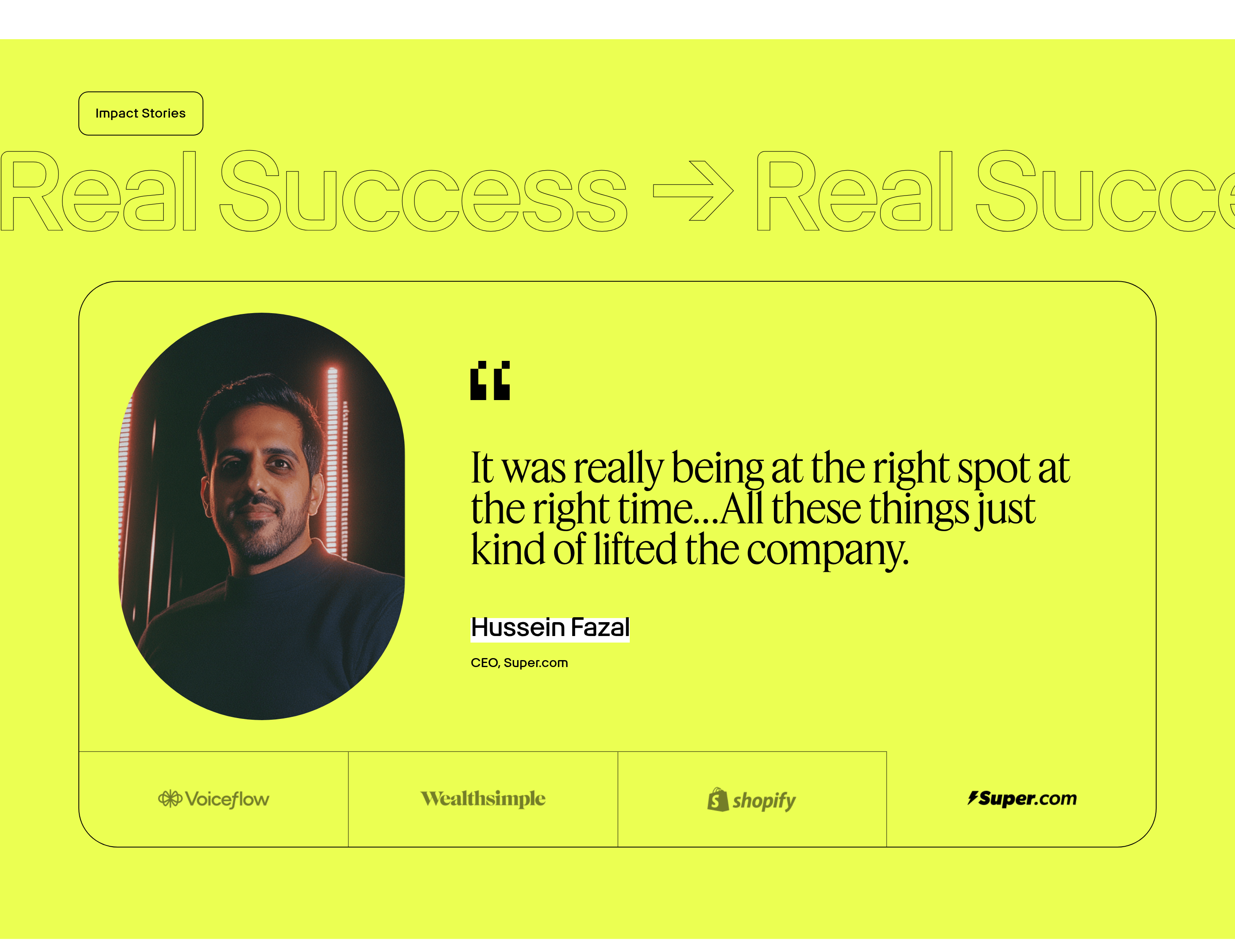 TechTO Testimonial design