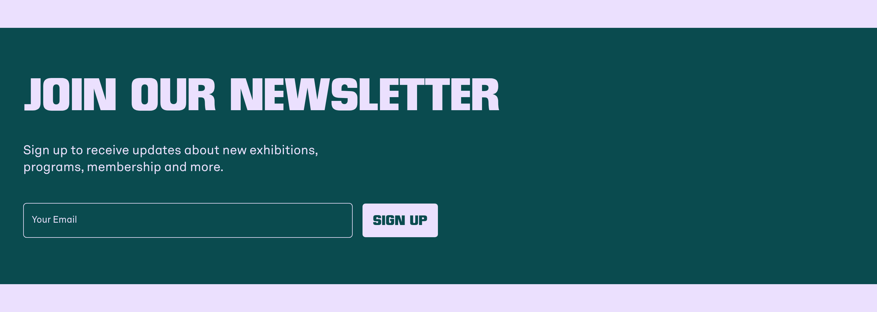 New Museum Newsletter design
