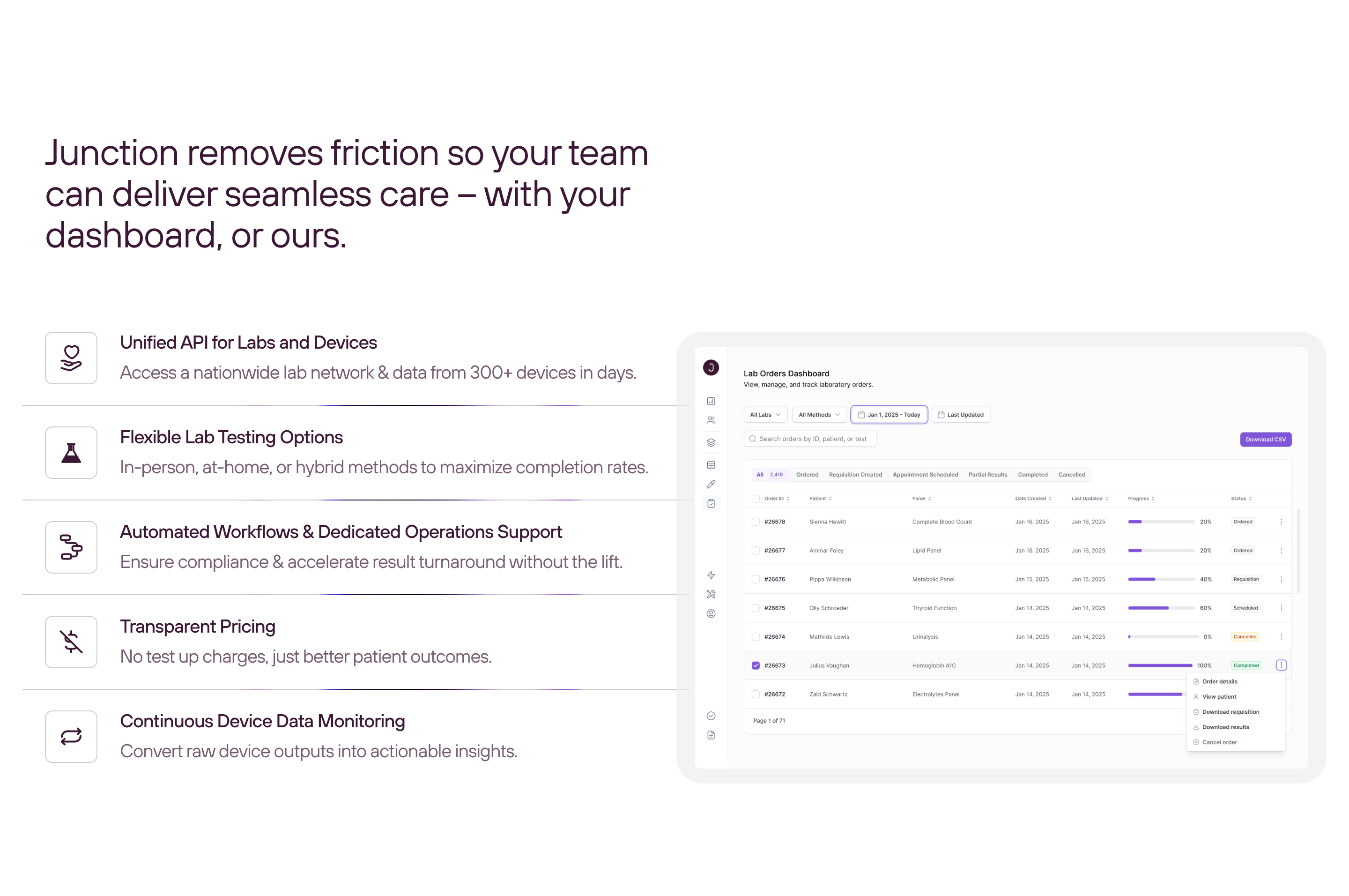 Features section preview