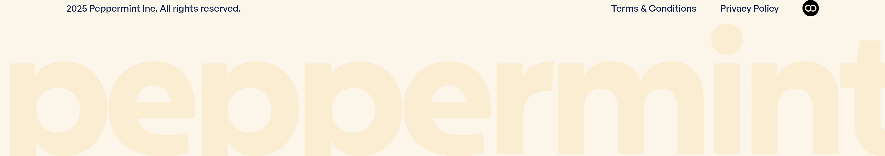 Peppermint Footer design