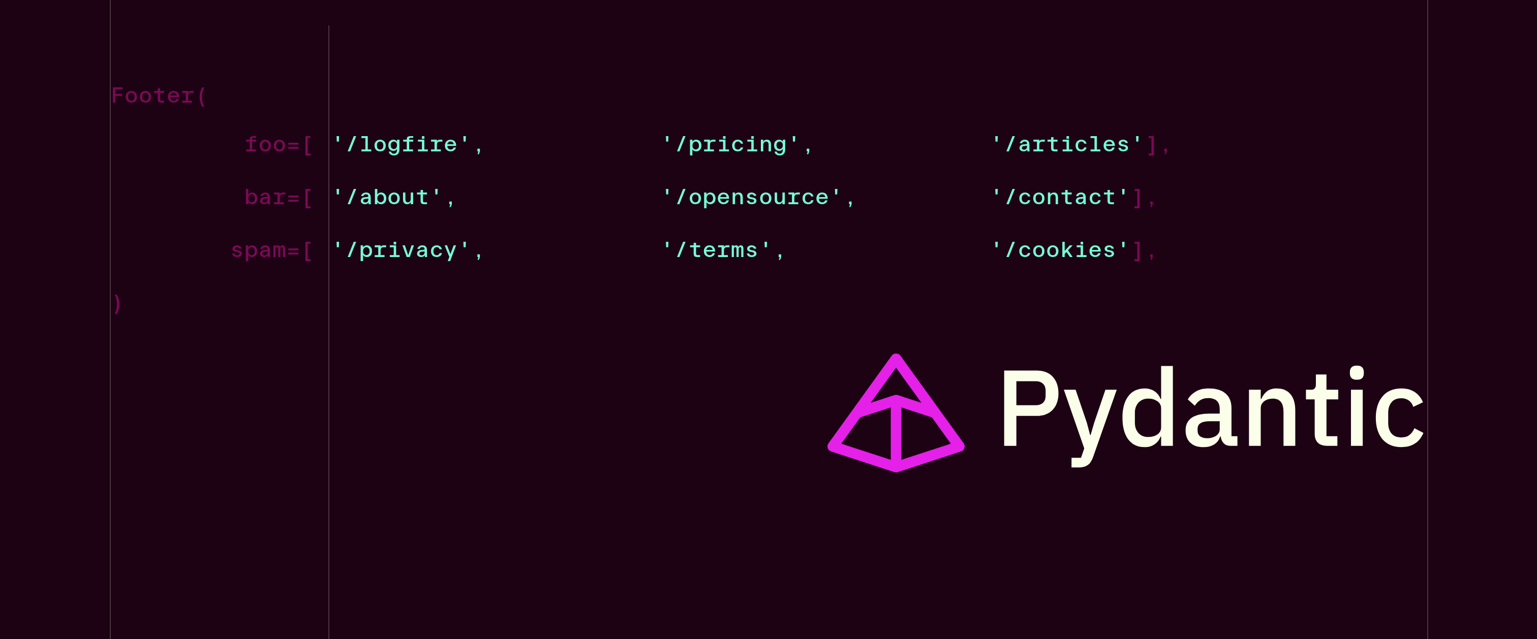 Pydantic Footer design