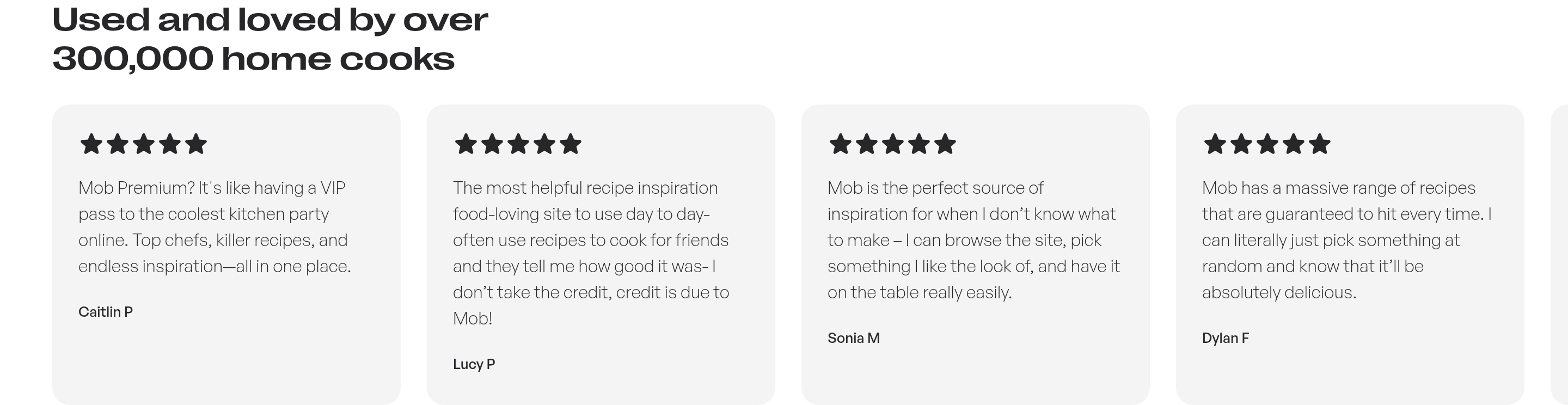 Mob Testimonial design