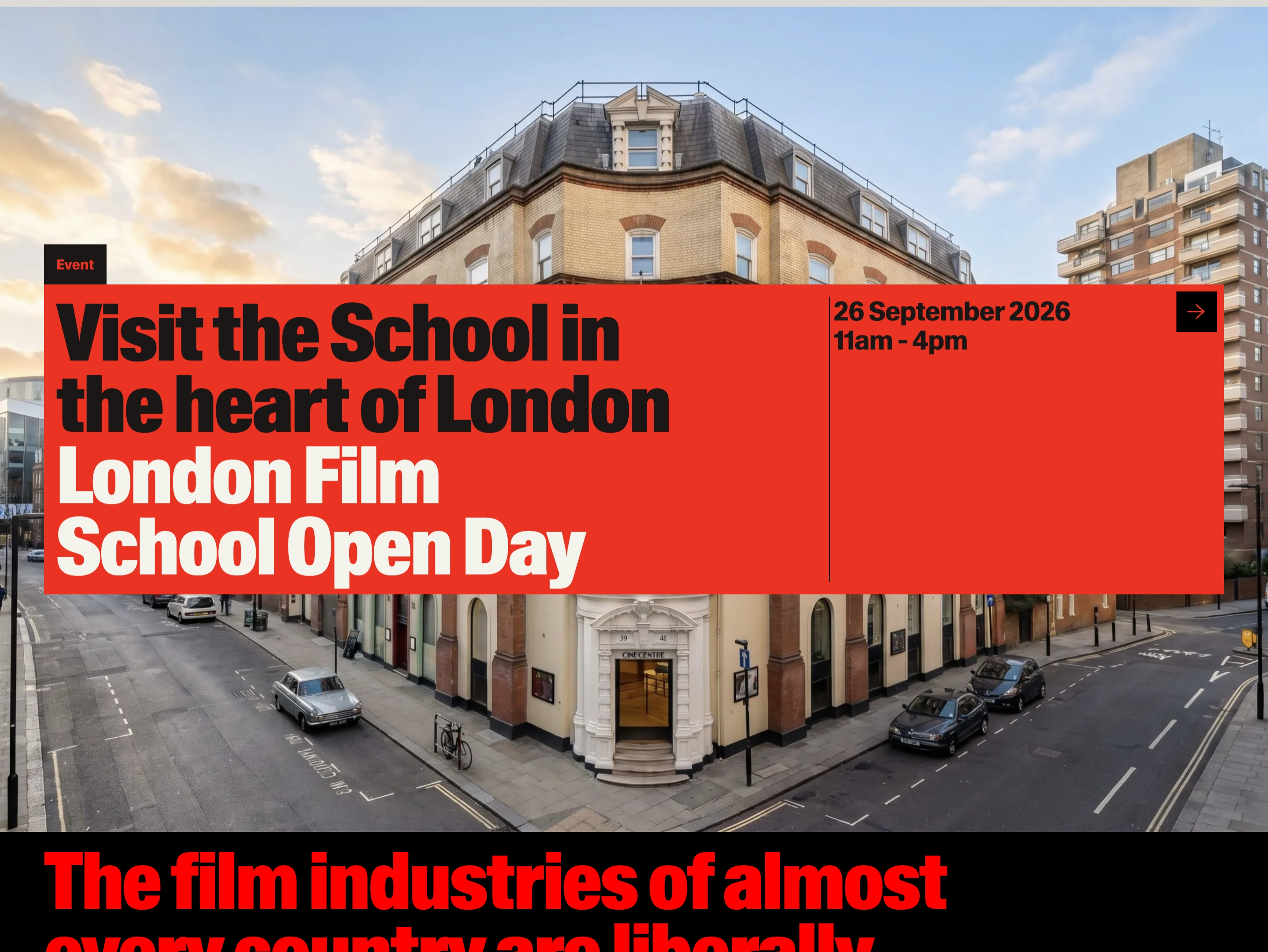 London Film School Blog design