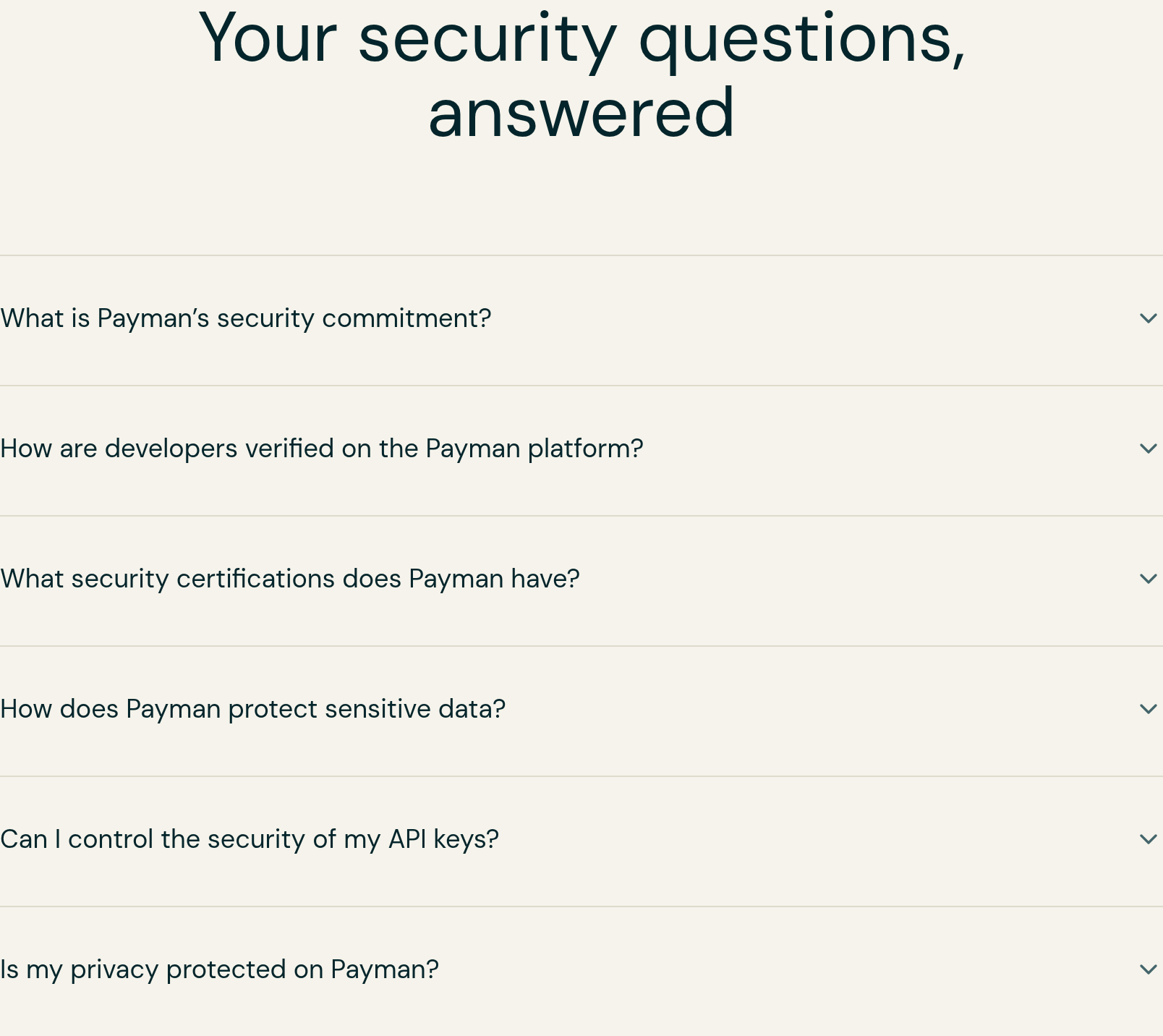 Payman FAQ design