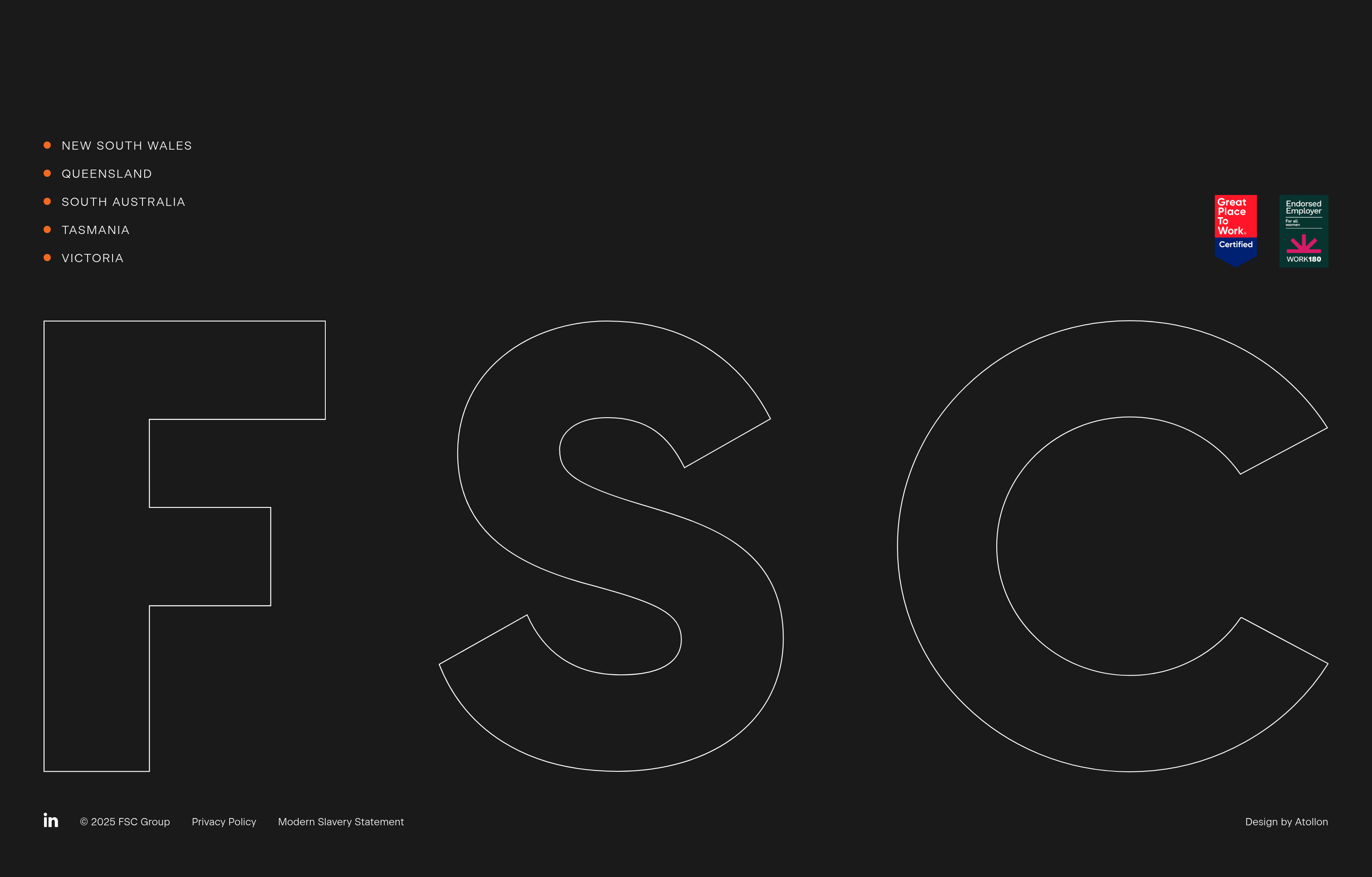 FSC Group Footer design