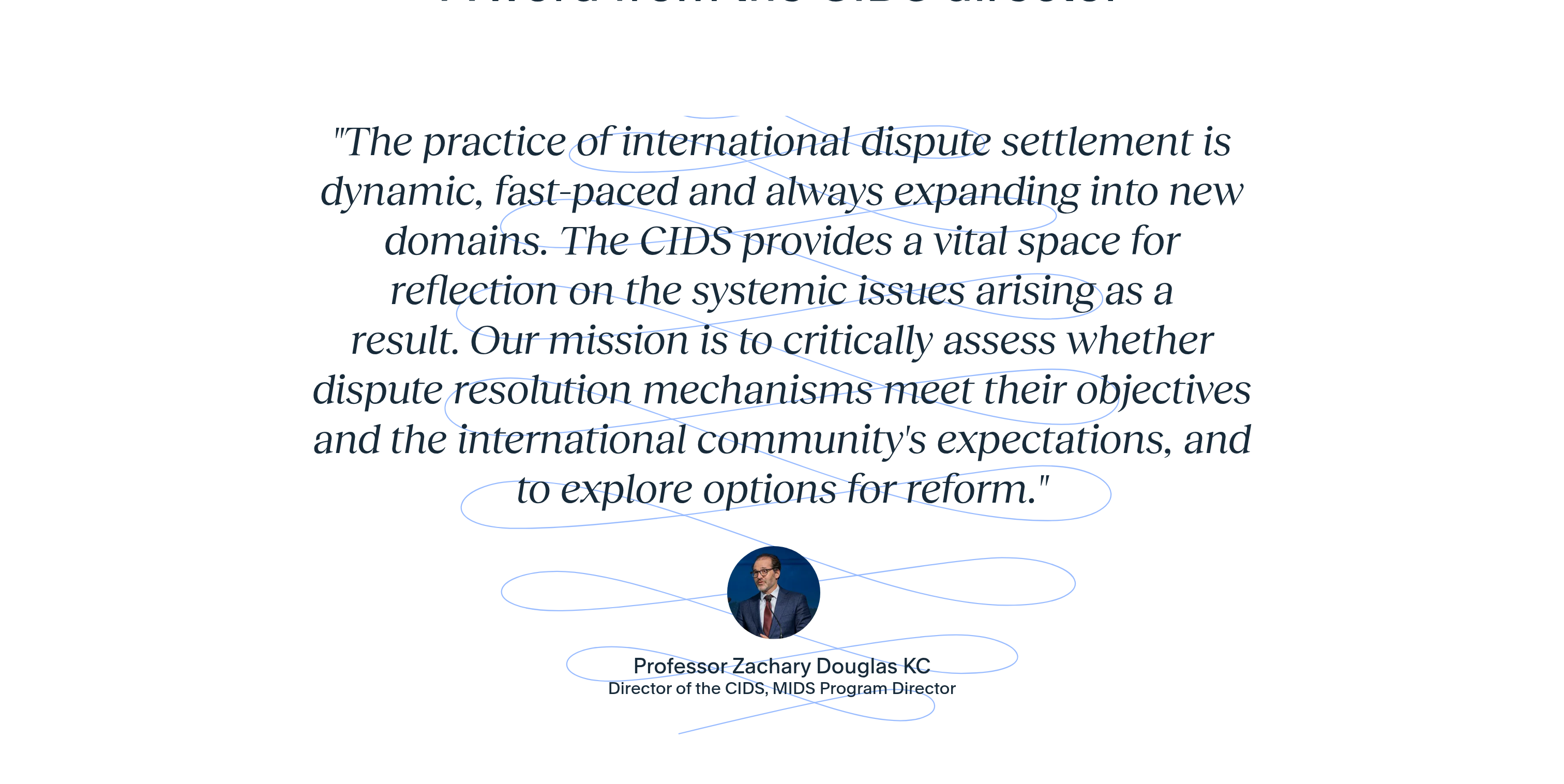 Center for International Dispute Settlement Testimonial design