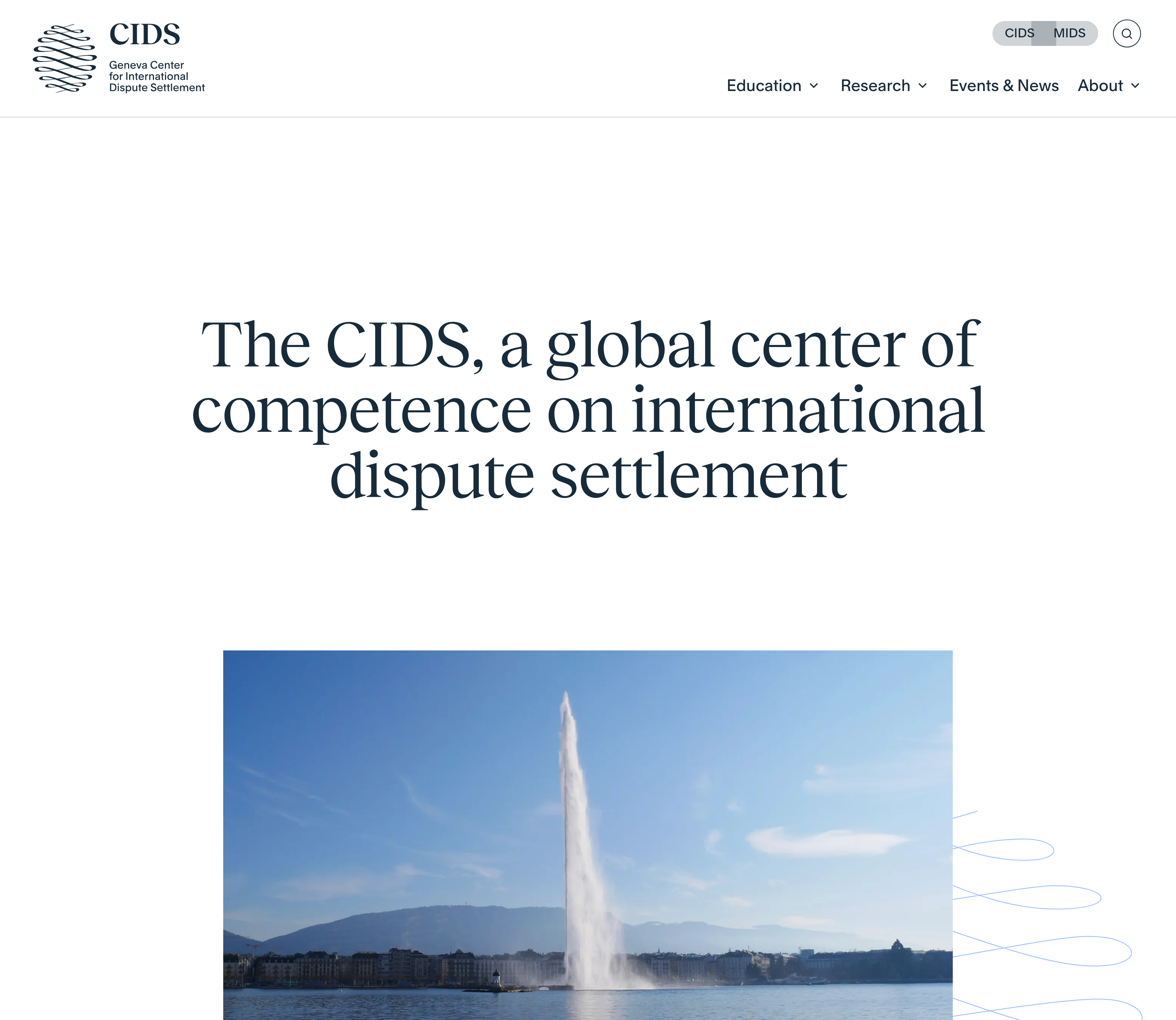 Center for International Dispute Settlement Hero design