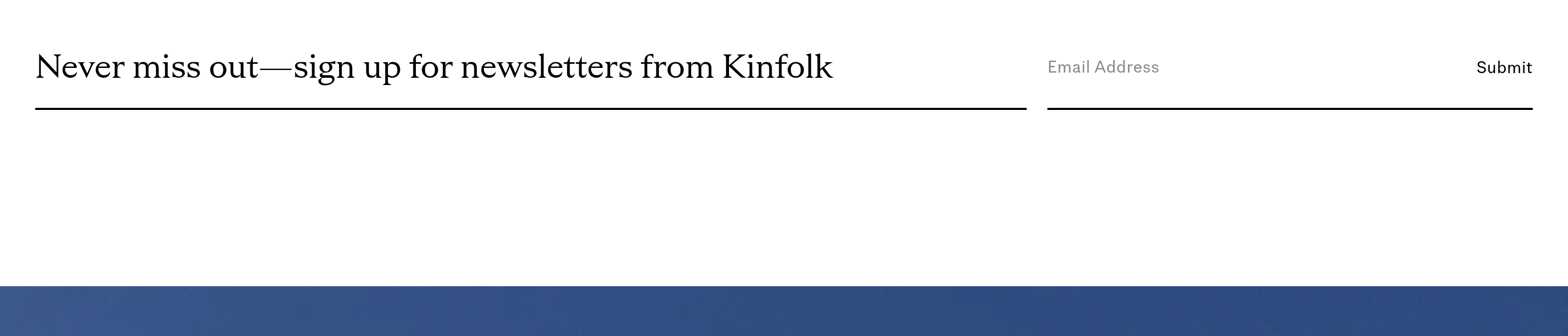 Kinfolk Call to Action design