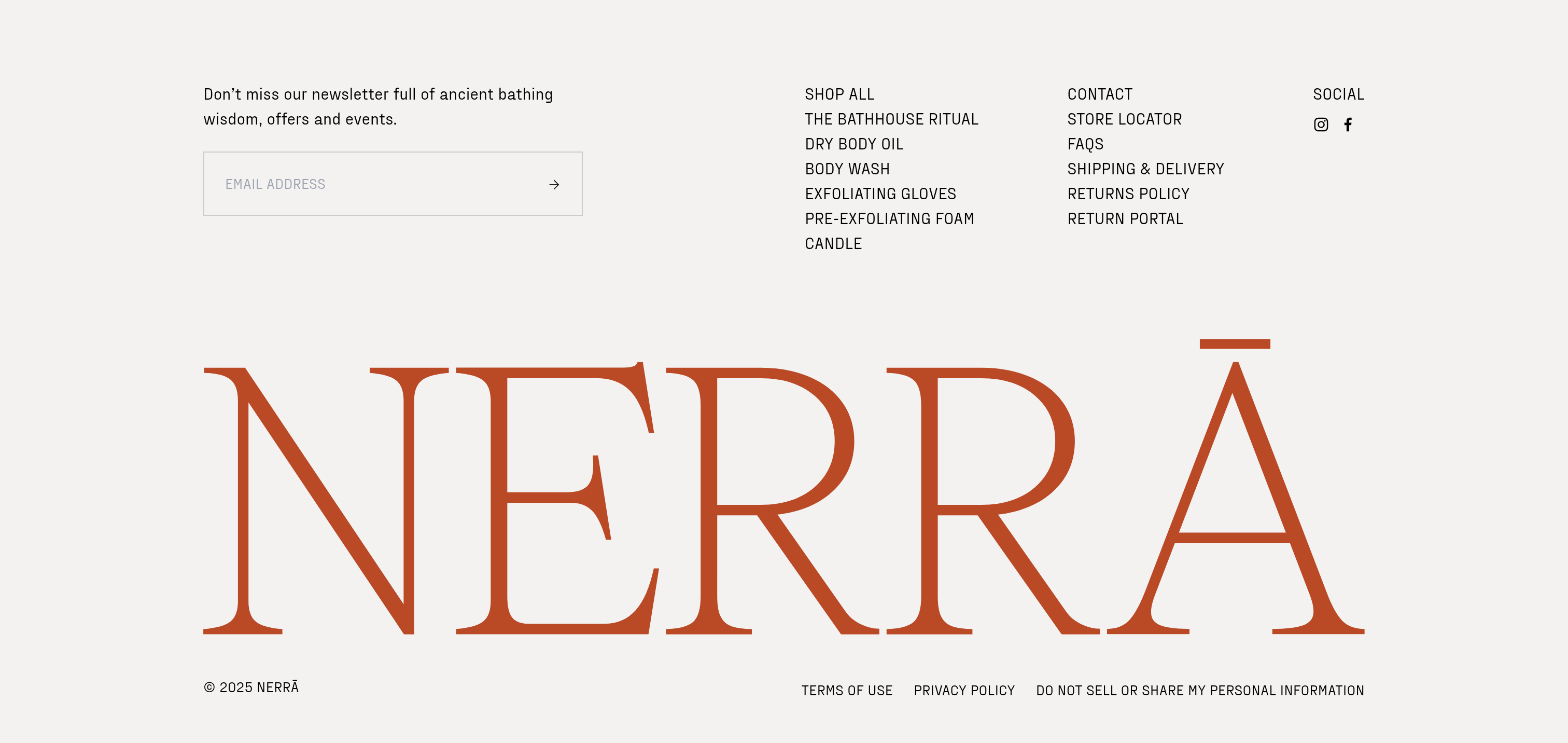 Nerra Footer design