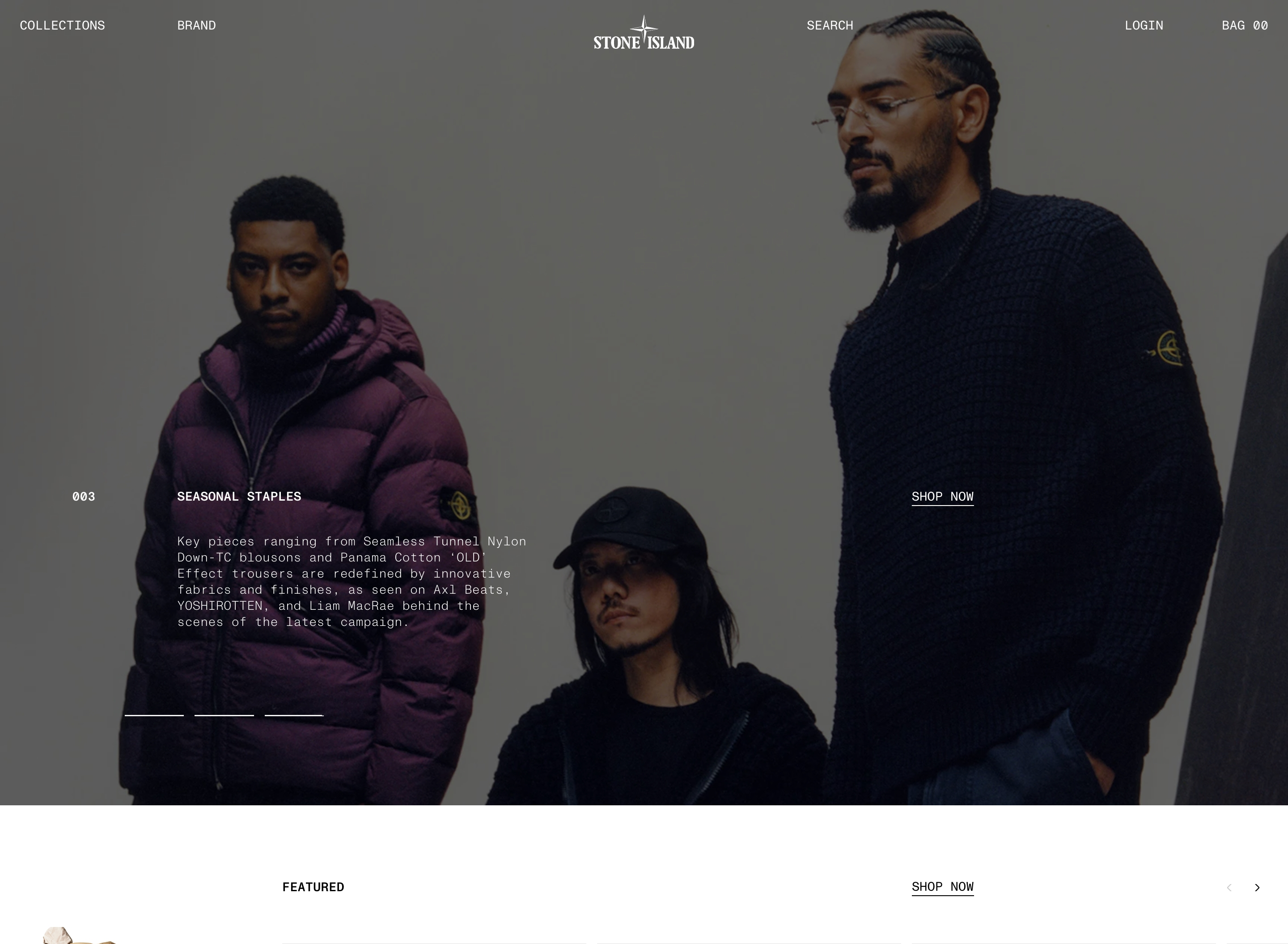 Stone Island Header design