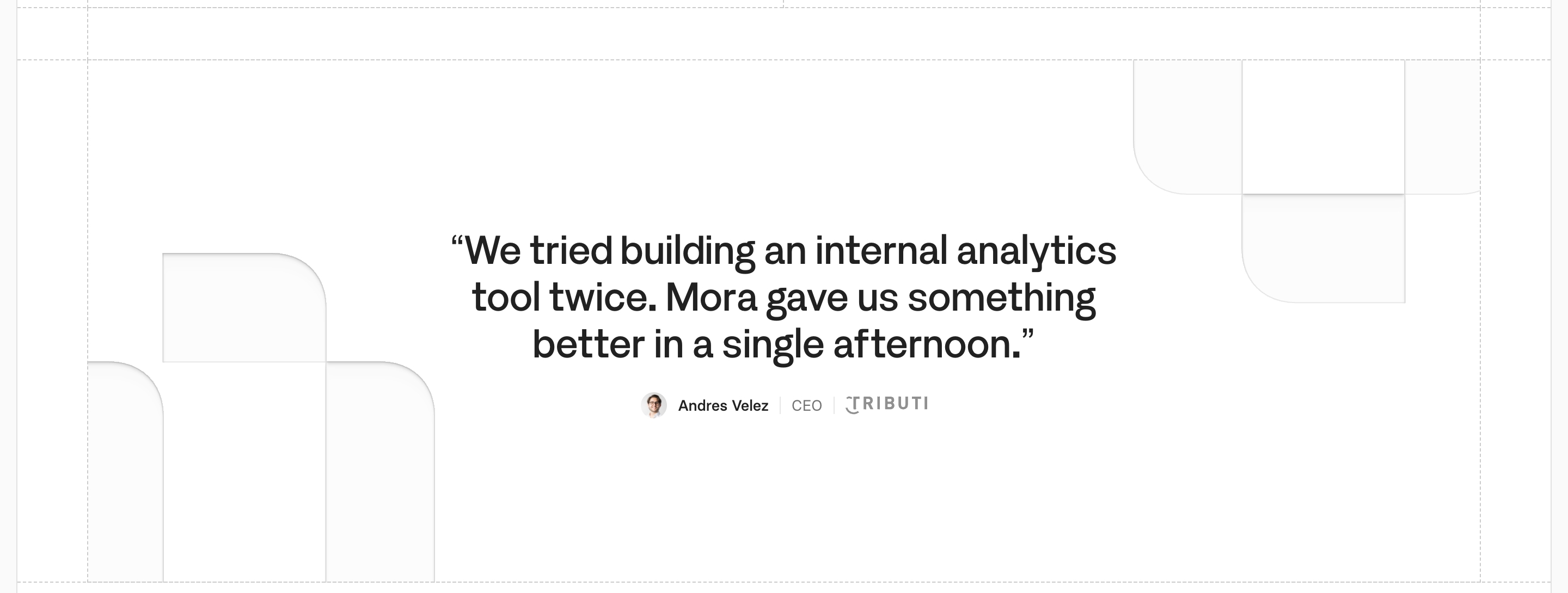 Mora Testimonial design