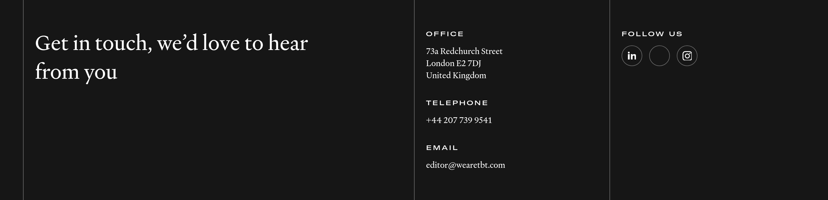 The Beautiful Truth Contact design